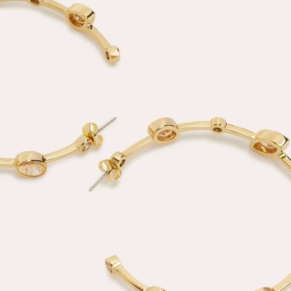 NEW Ramy Brook Camile Gemstone Hoop Earrings - Picture 4 of 5